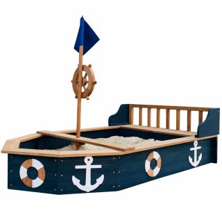 AXI Wooden Sandbox Doris Pirate Ship with Storage + Cover 153 cm