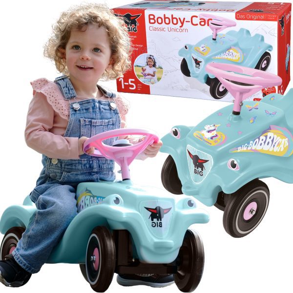 BIG-Bobby-Car-Classic-Ride-On-with-Horn-Unicorn BIG Bobby Car Classic Ride-On with Horn Unicorn