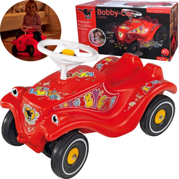 BIG Bobby Car Classic Ride-On with Light-Up Horn