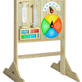 CLASSIC WORLD EDU 2-in-1 Manipulative Chalk Board Learning Time and Weather