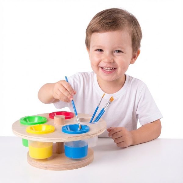 CLASSIC-WORLD-EDU-Rotating-Paint-Cup-Stand-Containers CLASSIC WORLD EDU Rotating Paint Cup Stand + Containers