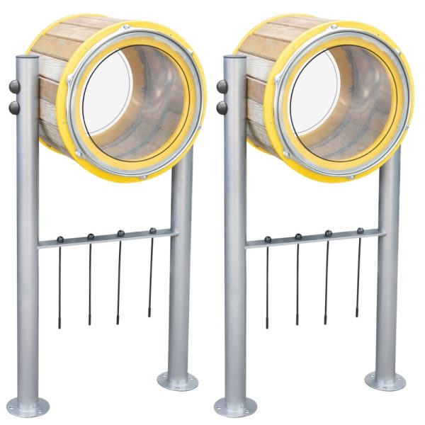 CLASSIC WORLD EDU Set of XXL Drums 2 pcs. Garden Percussion Instrument