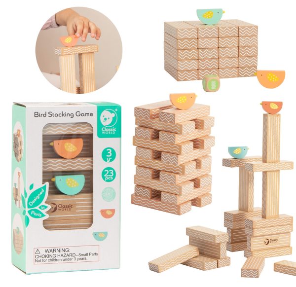 CLASSIC-WORLD-Educational-Game-Stacking-Birds-23-pcs CLASSIC WORLD Educational Game: Stacking Birds 23 pcs.