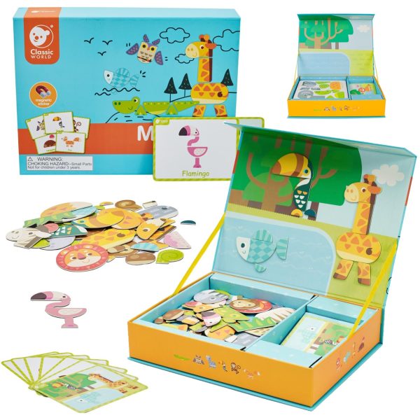 CLASSIC-WORLD-Magnetic-Puzzle-Animals-Board-Blocks-Memory-Puzzle-60-pcs CLASSIC WORLD Magnetic Puzzle Animals Board Blocks Memory Puzzle 60 pcs.