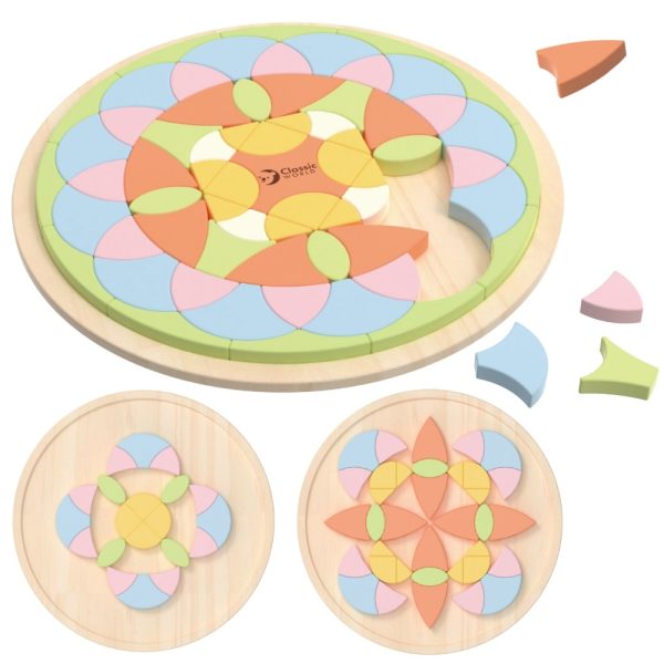 CLASSIC-WORLD-Pastel-Mandala-Montessori-Puzzle-Mosaic-Flowers CLASSIC WORLD Pastel Mandala Montessori Puzzle Mosaic Flowers