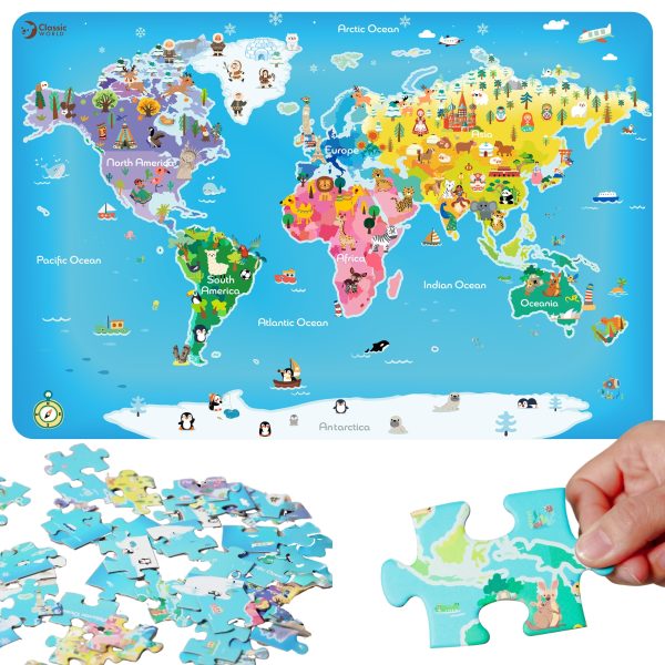 CLASSIC-WORLD-Puzzle-World-Map CLASSIC WORLD Puzzle World Map