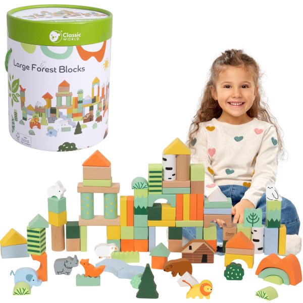 CLASSIC-WORLD-Set-of-Wooden-Blocks-Forest-World-100-pcs CLASSIC WORLD Set of Wooden Blocks Forest World 100 pcs.