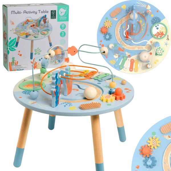 CLASSIC WORLD Wooden Activity Table "Sea Life" Musical and Educational
