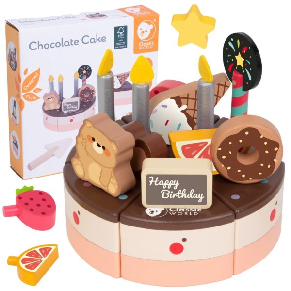 CLASSIC-WORLD-Wooden-Birthday-Cake-for-Cutting-19-pcs CLASSIC WORLD Wooden Birthday Cake for Cutting 19 pcs.