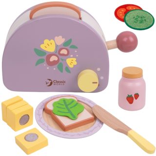 CLASSIC WORLD Wooden Breakfast Toaster with Accessories 13 pcs.
