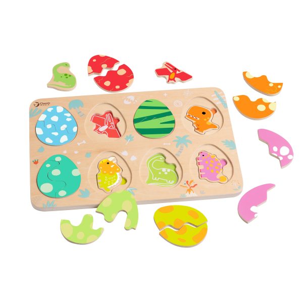CLASSIC-WORLD-Wooden-Dinosaur-Egg-Puzzle CLASSIC WORLD Wooden Dinosaur Egg Puzzle