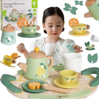 CLASSIC WORLD Wooden Tea Set 14 pcs.