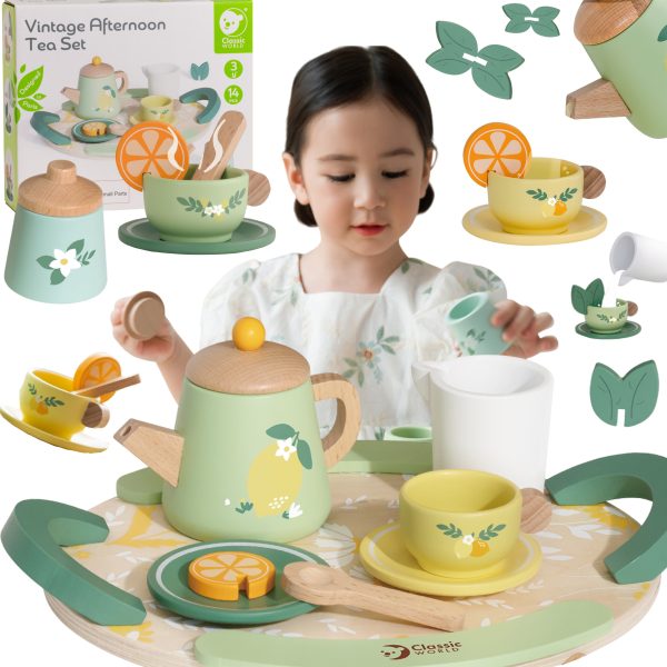CLASSIC-WORLD-Wooden-Tea-Set-14-pcs CLASSIC WORLD Wooden Tea Set 14 pcs.