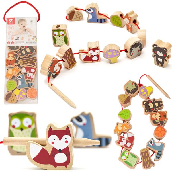 CLASSIC-WORLD-Wooden-Threading-Blocks-Forest-Animals-13-pcs CLASSIC WORLD Wooden Threading Blocks Forest Animals 13 pcs.