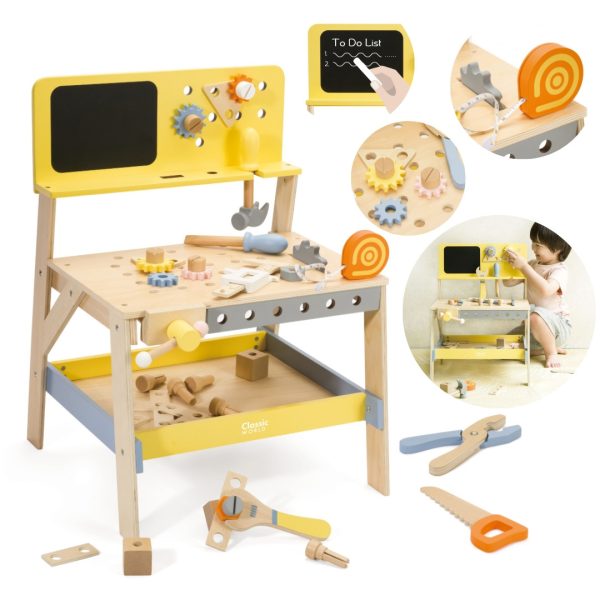 CLASSIC-WORLD-Wooden-Tool-Workshop-with-Chalkboard-27-pcs CLASSIC WORLD Wooden Tool Workshop with Chalkboard 27 pcs.
