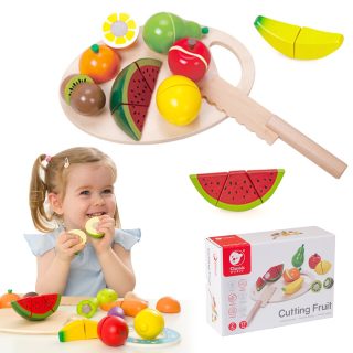 CLASSIC WORLD Wooden Velcro Fruit Chopping Set