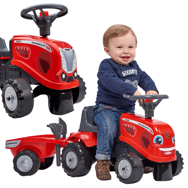 FALK-Baby-Mac-Cormick-Red-Tractor-with-Trailer-accessories-from-1-year FALK Baby Mac Cormick Red Tractor with Trailer + accessories from 1 year