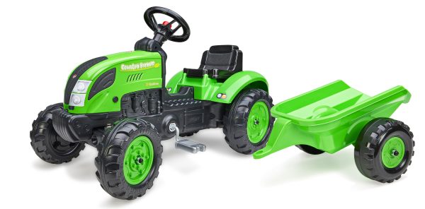FALK Country Farmer Pedal Tractor with Trailer Green 2-5 years