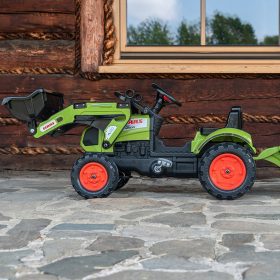 FALK-Green-Claas-Tractor-with-Trailer-and-Pedal-Bucket-for-2-5-years-2