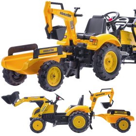 FALK KOMATSU Pedal Tractor Excavator Bucket Trailer from 2 years