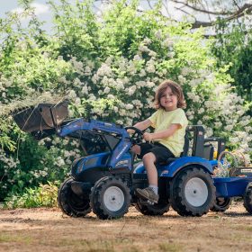 FALK-New-Holland-T8-Pedal-Tractor-with-Bucket-and-Trailer-3-7-years-1