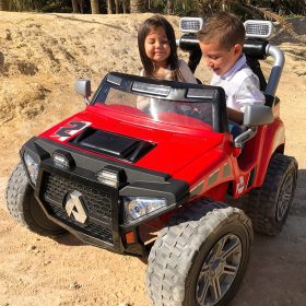 INJUSA-24V-Battery-Powered-Monster-Car-with-LED-Lights-1
