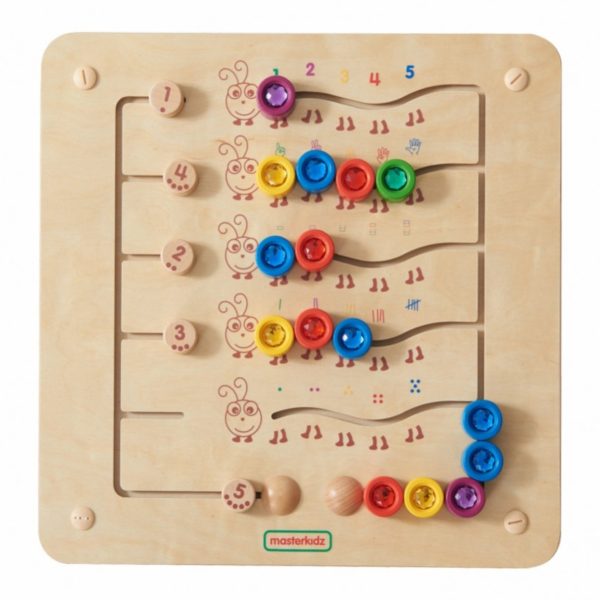 MASTERKIDZ-Colorful-Caterpillars-Learning-Numbers-and-Quantities-Montessori-Educational-Wall-Board MASTERKIDZ Colorful Caterpillars Learning Numbers and Quantities - Montessori Educational Wall Board