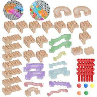 MASTERKIDZ Construction Set Ball Track for STEM Board 63 pcs.