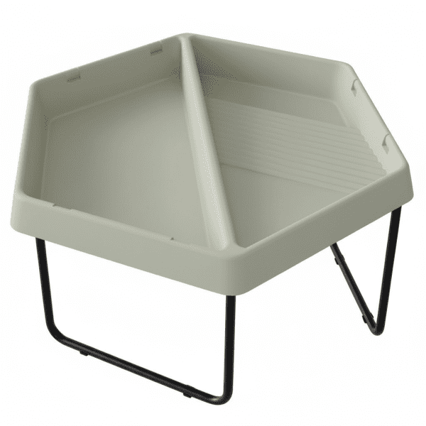 MASTERKIDZ Hexagonal Sand and Water Play Table with 2 Compartments and Adjustable Height