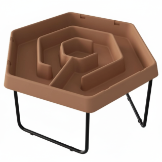MASTERKIDZ Hexagonal Sand and Water Play Table with Adjustable Height Maze