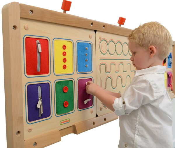 MASTERKIDZ Montessori Wall Board Opening and Closing Locks Sliders Buttons