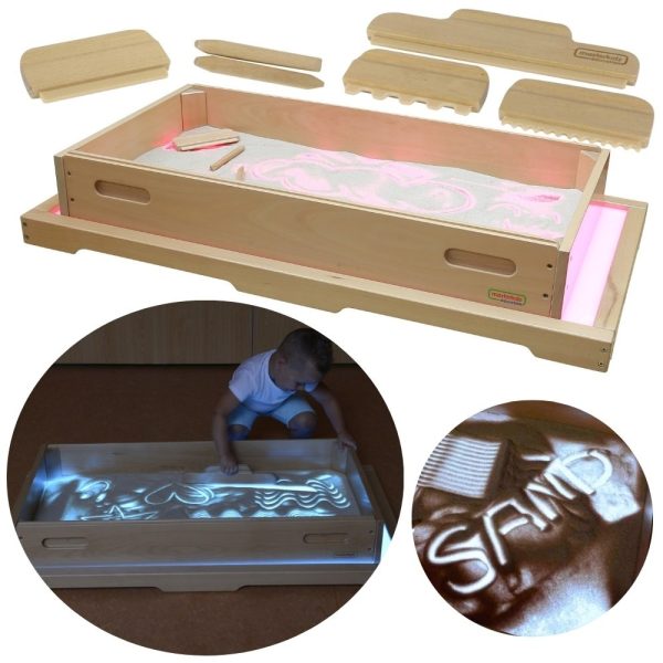 MASTERKIDZ-Rectangular-Sand-Play-Tray-with-LED-Panel MASTERKIDZ Rectangular Sand Play Tray with LED Panel