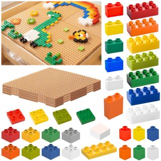 MASTERKIDZ STEM Building Block Set 563 pcs with Panel Overlays 4 pcs