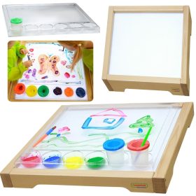 MASTERKIDZ-Sensory-Frame-LED-Panel-Transparent-Painting-Tray MASTERKIDZ Sensory Frame - LED Panel + Transparent Painting Tray