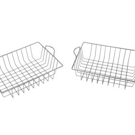 MASTERKIDZ Set of 2 Metal Dish Drying Baskets for Kids' Kitchen