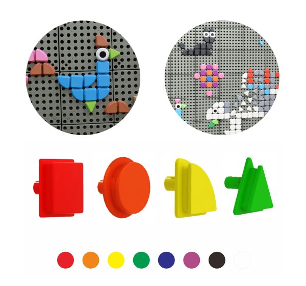 MASTERKIDZ-Set-of-64-Geometric-Shaped-Pegs-for-STEM-Boards MASTERKIDZ Set of 64 Geometric Shaped Pegs for STEM Boards