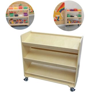 MASTERKIDZ Shelf on Wheels - 3 Shelves for STEM Board Accessories 800H x 800L