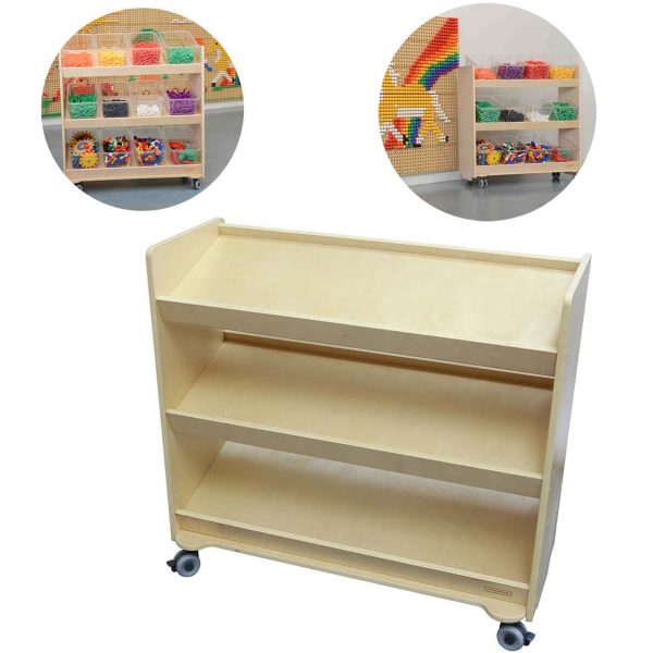 MASTERKIDZ-Shelf-on-Wheels-3-Shelves-for-STEM-Board-Accessories-800H-x-800L MASTERKIDZ Shelf on Wheels - 3 Shelves for STEM Board Accessories 800H x 800L