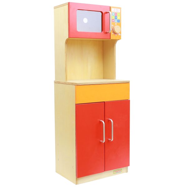 MASTERKIDZ-Wooden-Kitchen-Shelf-Kitchen-Cabinet-Microwave MASTERKIDZ Wooden Kitchen Shelf Kitchen Cabinet + Microwave