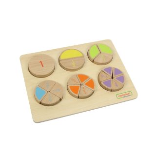 MASTERKIDZ Wooden Math Puzzle Fractions