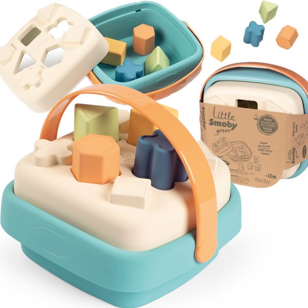 SMOBY-Little-Green-Sorter-in-the-Bioplastic-Basket SMOBY Little Green Sorter in the Bioplastic Basket