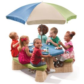 STEP2-Picnic-Table-with-Umbrella-and-Benches-1
