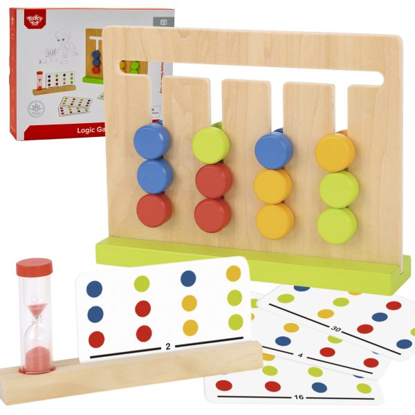TOOKY TOY Logical Game Time Puzzle Colors 30 Patterns 18 pcs.