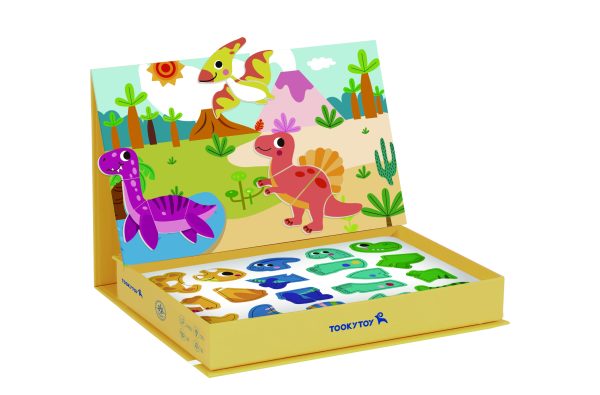 TOOKY TOY Magnetic Puzzle Dinosaurs Puzzle