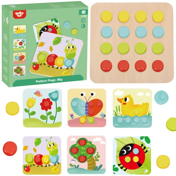TOOKY TOY Puzzle Blocks for Kids Animals Match Learning Shapes Colors + Boards