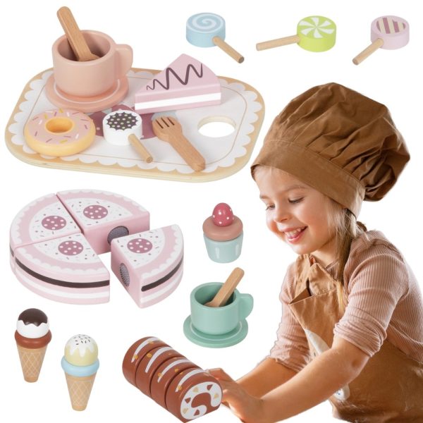 TOOKY-TOY-Sweet-Cake-Wooden-Set-of-Sweets-in-a-Box-Confectionery-Ice-Cream-Parlor TOOKY TOY Sweet Cake Wooden Set of Sweets in a Box Confectionery Ice Cream Parlor