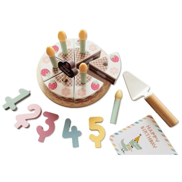 TOOKY-TOY-Wooden-Birthday-Cake-with-Turnip-Candles TOOKY TOY Wooden Birthday Cake with Turnip Candles