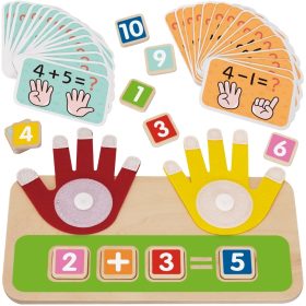 TOOKY TOY Wooden Educational Toy for Learning Finger Counting