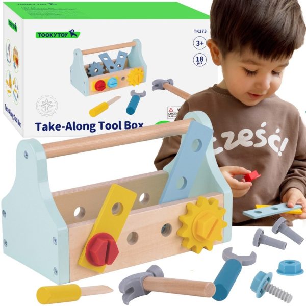 TOOKY-TOY-Wooden-Tool-Box-Set-18-pcs TOOKY TOY Wooden Tool Box Set 18 pcs.