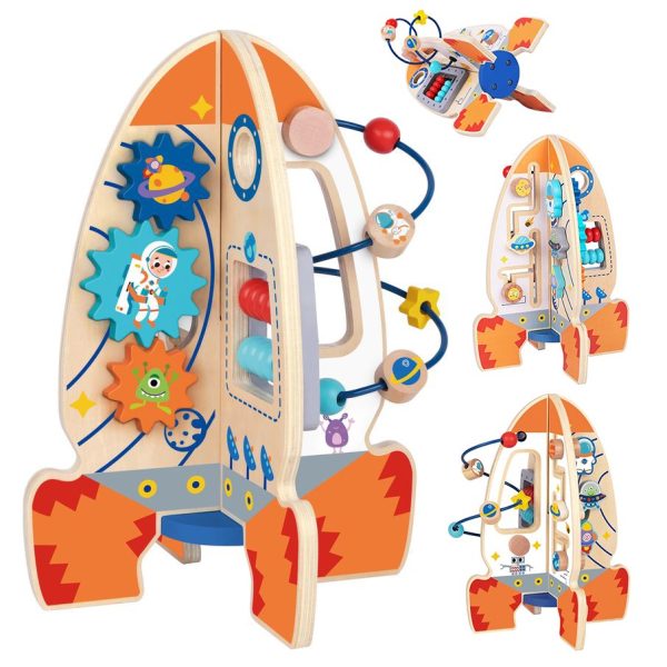 Tooky-Toy-Large-Wooden-Educational-Toy-Multifunctional-Rocket Tooky Toy Large Wooden Educational Toy Multifunctional Rocket